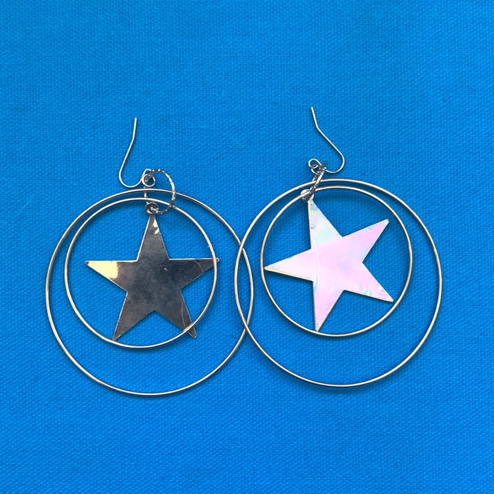 star hoop earring